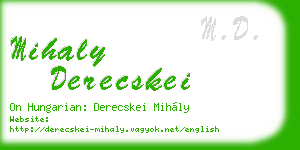 mihaly derecskei business card