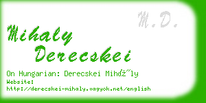 mihaly derecskei business card